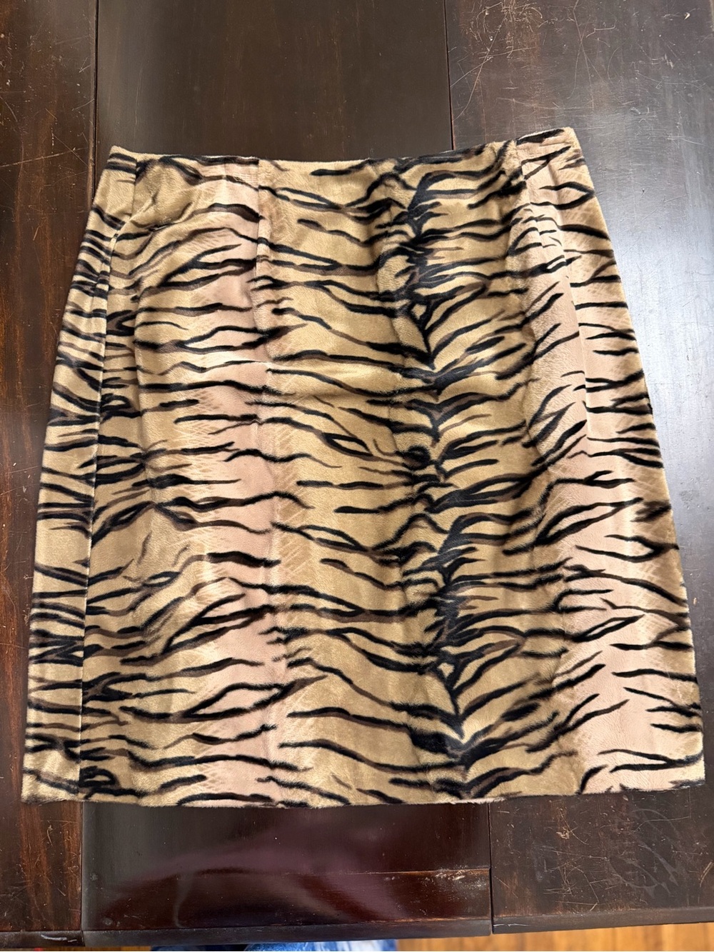 Vintage Y2K Animal Print Faux Fur pencil Skirt